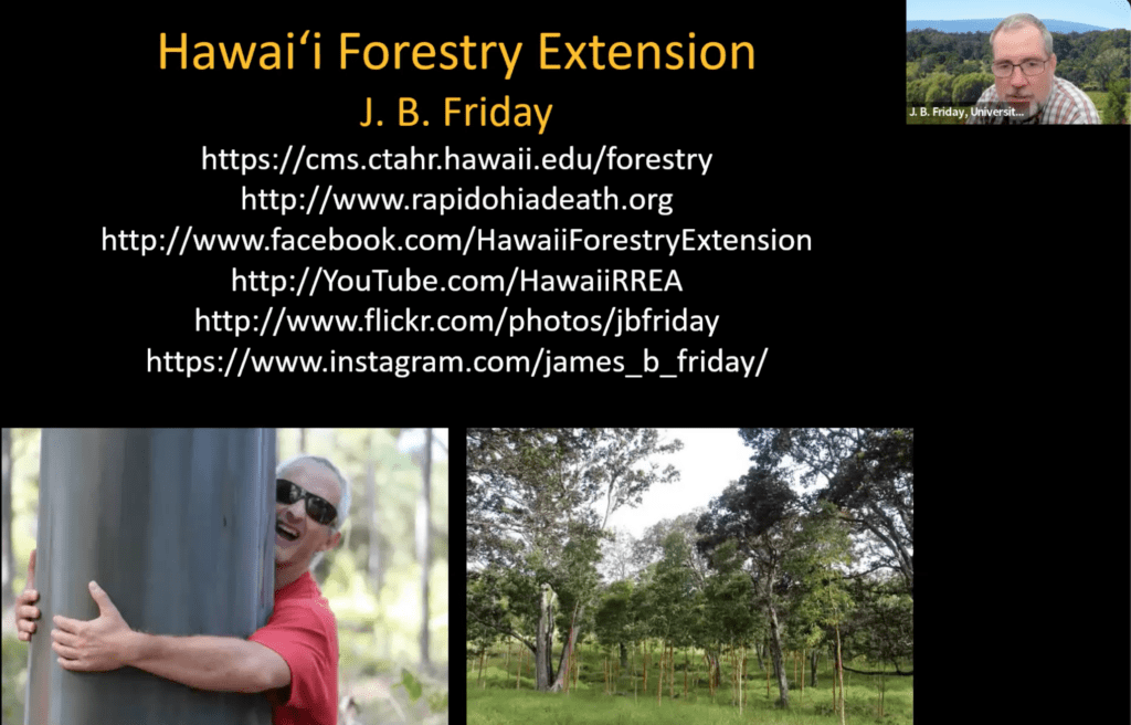 JB Friday UH Forestry program