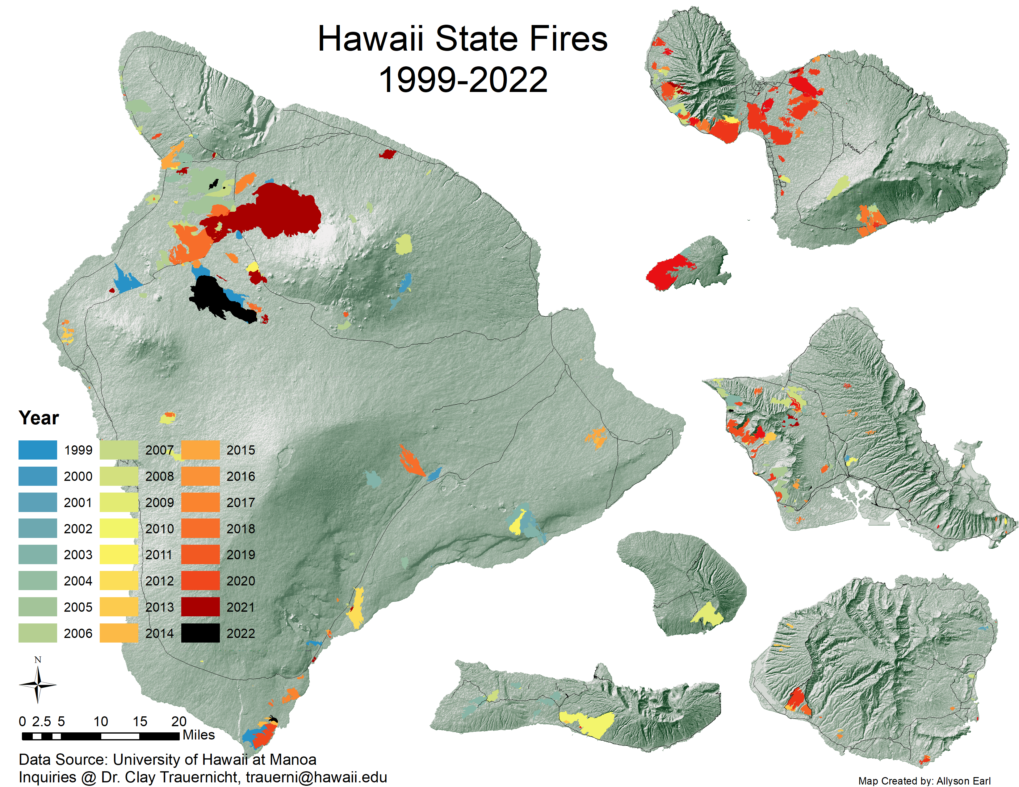 Hawai‘i State Fires 1999-2022