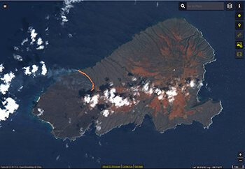 DAY 3 SATELLITE VIEW OF THE FIRE LINE BURNING NORTH (SENTINEL 2 SATELLITE IMAGERY PROCESSED BY CLAY TRAUERNICHT).