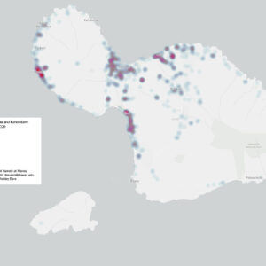 Maui and Kahoolawe Fire Ignitions Heat Map 2012-2020