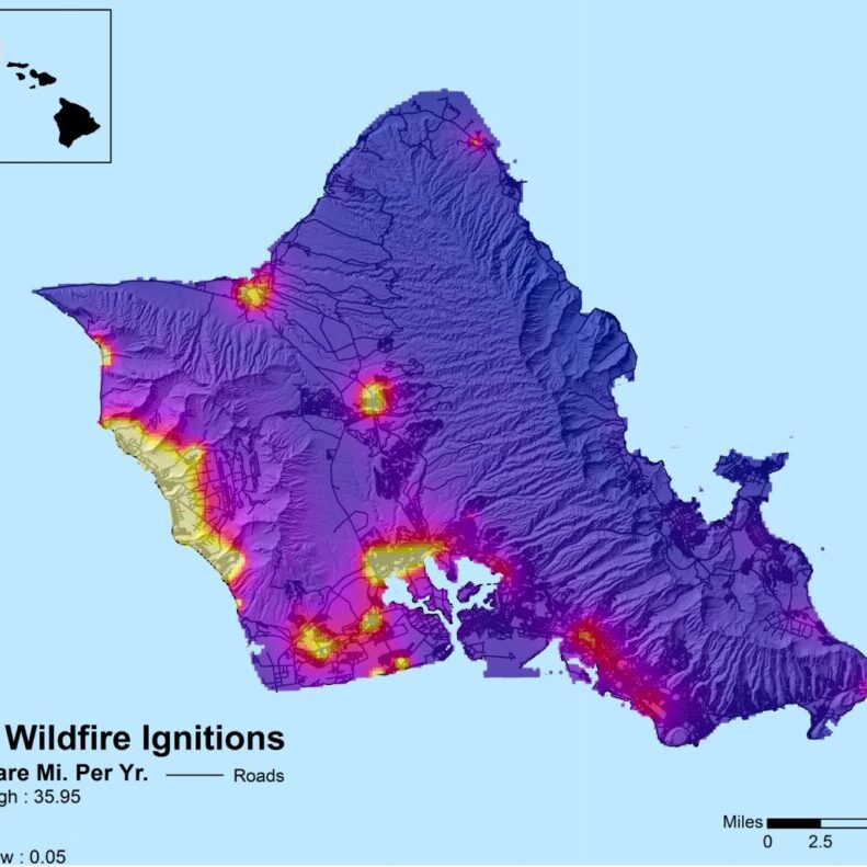 O`ahu Wildfire Ignitions (2016)