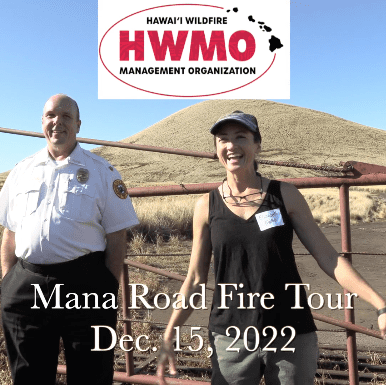 Mana Road fire tour Dec 15, 2022